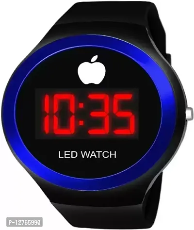 Apple LED Watch Dail Round Blue Latest LED Watch Boys And Girl Led Watch Pack of 1-thumb0