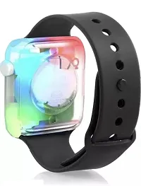 Black Disco light Square LED Watch Digital Watch - For Boys  Girls pack of 1-thumb1