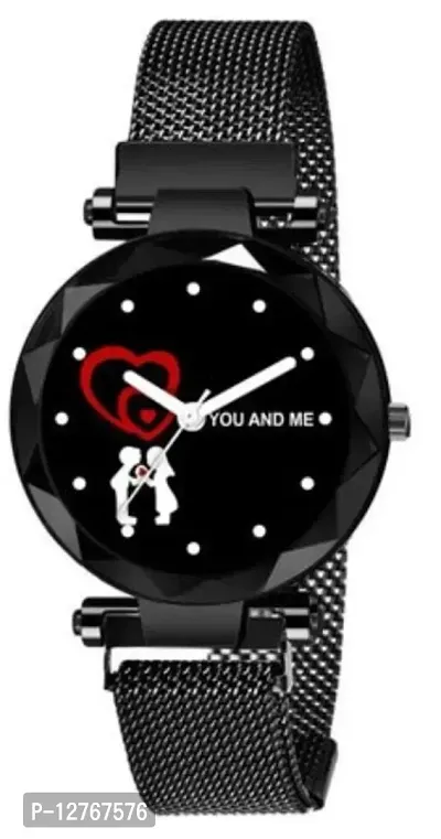 Black Magnetic watch for girls  women Pack Of 1