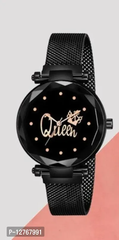 New Stylish Trendy Black Magnet Watch For Women Pack Of 1