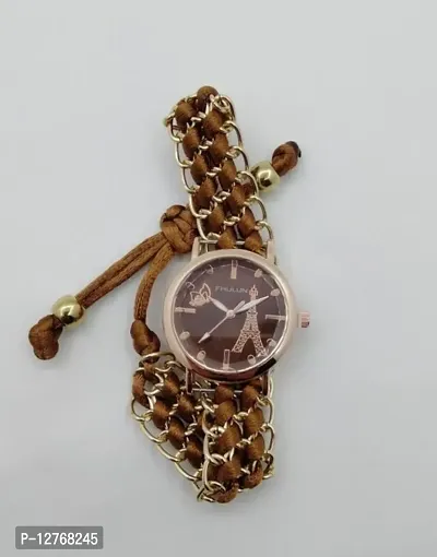 New Brown  Bracelet Watch For Ladies and Girls Analog Watch - Pack of 1-thumb0