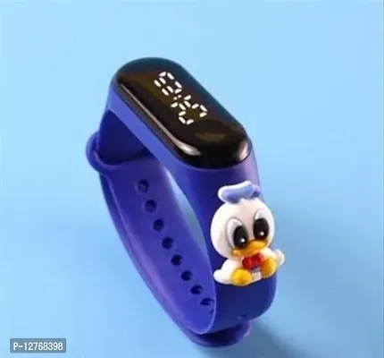 Blue cartoon character band watch for kids pack of 1-thumb0