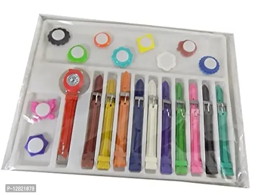Trending Attractive Kids 11 Belt Multicolor Analog Strap Watch-thumb0