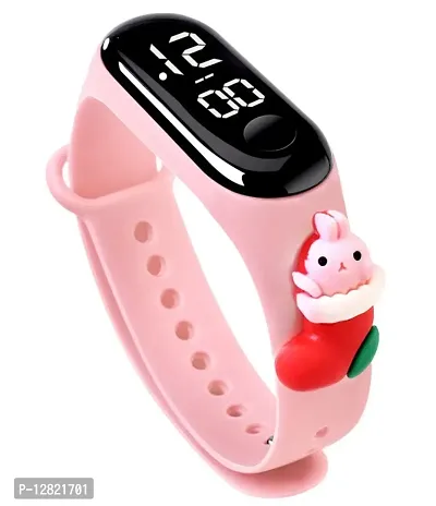 pink toy LED Band stylish  digital watch for kids pack of 1-thumb0