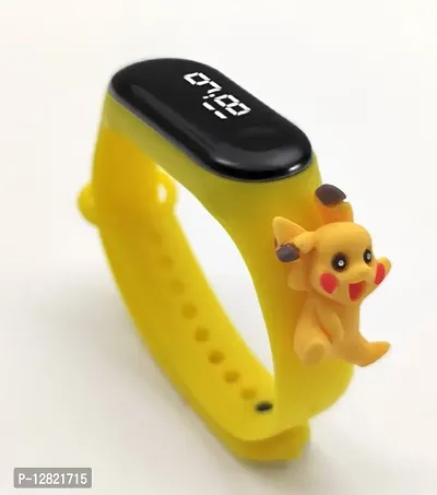 Yellow Toy LED Band Stylish Digital Watch Kids Watches