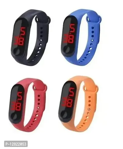 Multicolor Band watch for kids  men  women pack of 4-thumb0