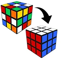 Rubik Cube Puzzle Toy Multicolor Pack of 1-thumb1