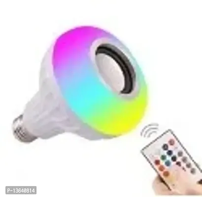 Smart bulb with 12w multi colour bluetooth controlled music disco type self changing colour lamp flashlight music light Pack of 1-thumb0