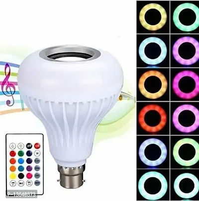 Multicolor Smart LED Music Light Bulb with Bluetooth Remote Controller Smart Bulb Pack of 1