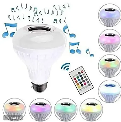 Music Bulb12-Watts Led Multicolor Light Bulb With Bluetooth Speaker And Remort Pack of 1-thumb0