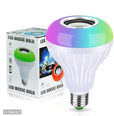 Led Bulb with Bluetooth Speaker Music Light Bulb Colorful Lamp with Remote Control for Home, Bedroom, Living Room, Party Compatible with All Android  Smartphone Device Smart Bulb-thumb0