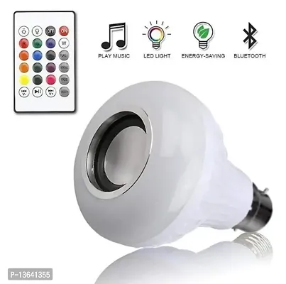 Music Bulb Change with 24 Key Remote Controller for Home, Bedroom, Living Room, Party Decoration Multi-Coloured Smart Bulb