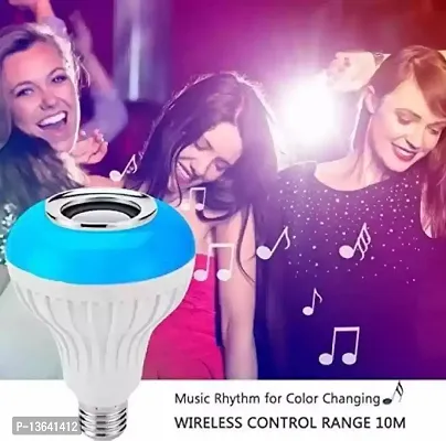 Music Bulb12-Watts Led Multicolor Light Bulb With Bluetooth Speaker And Remort C