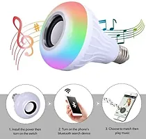 Led Bulb with Bluetooth Speaker Music Light Bulb Colorful Lamp with Remote Control for Home, Bedroom, Living Room, Party Compatible with All Android  Smartphone Device Smart Bulb Pack of 1-thumb1
