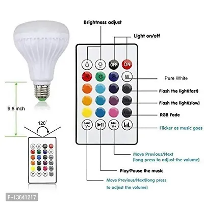 Led Bulb with Bluetooth Speaker Music Light Bulb Colorful Lamp with Remote Control for Home, Bedroom, Living Room, Party Compatible with All Android  Smartphone Device Smart Bulb-thumb2