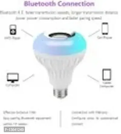 Music Led Light Bulb With Inbuilt Speaker  Bluetooth With Remote Controlling | Operate By Bluetooth - Android,Ios | No Need Of Cable  Recharge | b22 Base With RGB Colorful Lights Pack of 1-thumb2