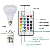 Multicolor Smart LED Music Light Bulb with Bluetooth Remote Controller Smart Bulb Pack of 1-thumb2