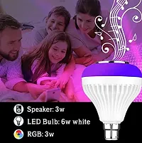 LED Music Bulb with Bluetooth Speaker Music Color changing Bulb, dj bulb , disco bulb , White with Remote C-thumb1