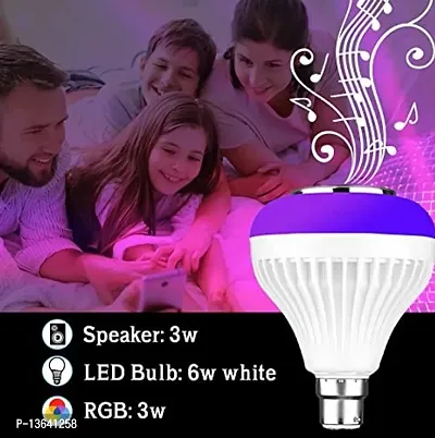 LED Music Bulb with Bluetooth Speaker Music Color changing Bulb, dj bulb , disco bulb , White with Remote C-thumb2