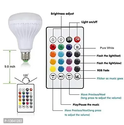 Music Light Bulb Colorful Lamp with Remote Control for Home Pack of 1-thumb2