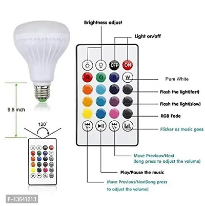 Music Bulb with Bluetooth Speaker Music Color changing led Bulb, DJ Lights with Remote C-thumb3