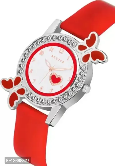 Red Butterfly watch for girls pack of 1