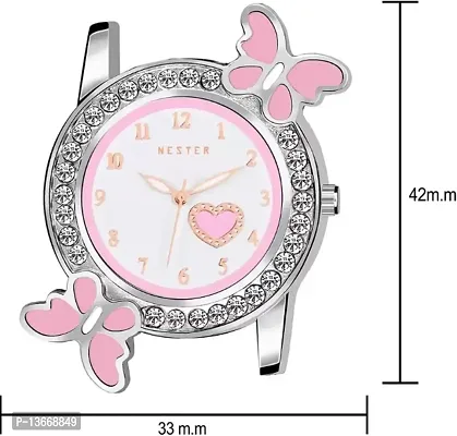 Girls Butterfly Rubber Casual Analog Watches(Pink) Pack of 1-thumb2