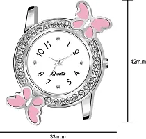 Analog Watch - For Girls New Pink Stylish Diamond Studded Butterfly Women Watch Pack of 1-thumb1