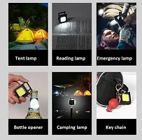 Rechargeable Emergency Keychain Light High Lumens Pocket Light Bottle Opener 1 hrs Torch Emergency Light  (Black)-thumb2