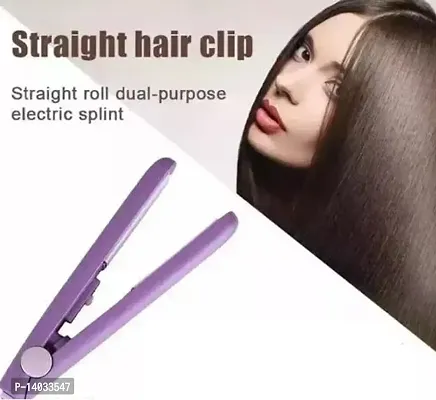Portable Electronic Mini Hair Straightener Crimper Flats Iron Easy To Carry Hair Straightener  (Multicolor)