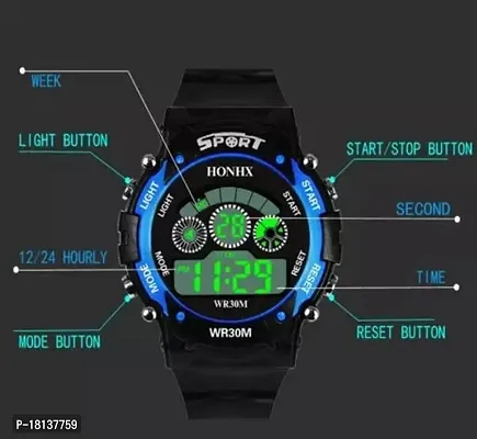 New Stylish Comfortable 7 Light Sports Watch For Men  Boys Pack of 1-thumb3