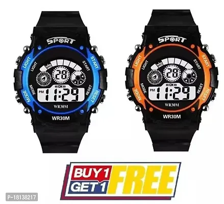 Waterproof 7 Light Digital Multifunctional Watch For Kids Boys And Girls Sports Watches Pack of 2 (BUY 1 GET 1 FREE)