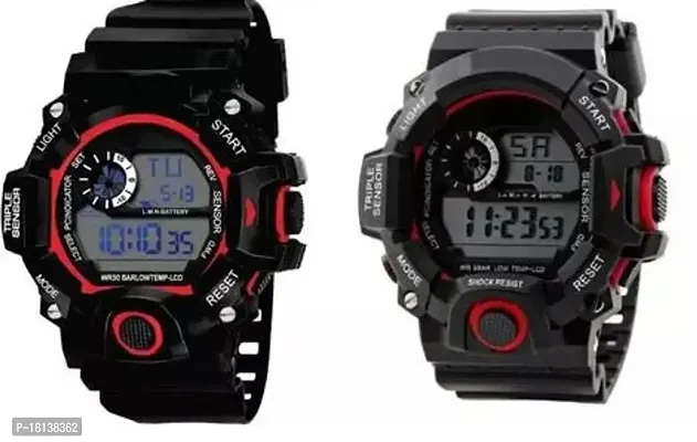 Sport's Watch For Kids (Pack of 2) Multicolour