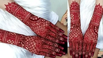 Amina Henna Red Instant Tatto Cone/No Chemicals Dyes Natural Mehendi  (Pack of 12)-thumb3