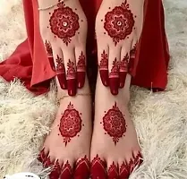 Amina Instant Red Colour Natural Mehndi Cone 12pieces-thumb2