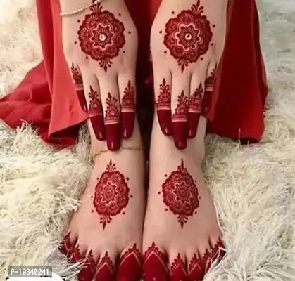 Amina Mendi Cone Instant Natural Red Colour Mehndi Cone For Woman Pack of 12-thumb3