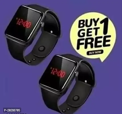 Digital Square LED Watch Combo (Pack of 2) BUY 1 GET 1 FREE Watches.-thumb0