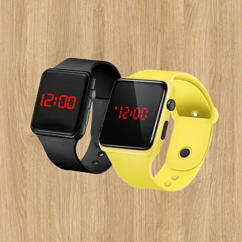 Digital New Best Quality Silicone Strap Stylish LED Watch For kids pack of 2