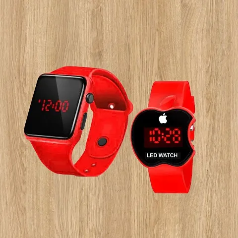 Digital New Best Quality Silicone Strap Stylish LED Watch For kids pack of 2