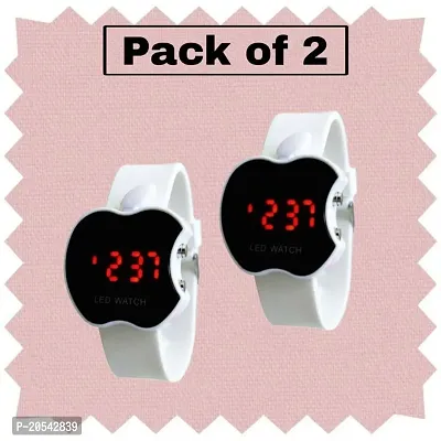 New Trendy Apple Cut Shape Watch For Kids (Pack of 2)