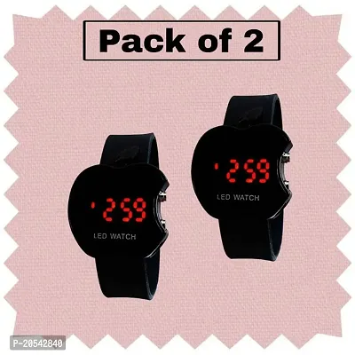 New Trendy Apple Cut Shape Watch For Kids (Pack of 2)-thumb0