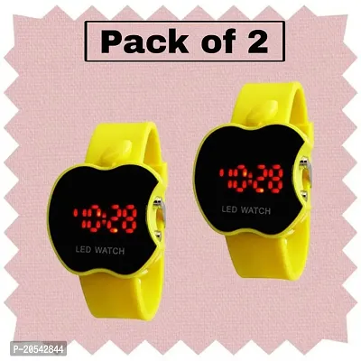 New Trendy Apple Cut Shape Watch For Kids (Pack of 2)