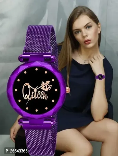 Buy Queen Dial Black Magnetic Belt Girls Analog Watch Analog Watch - For  Women Online at Best Prices in India - JioMart.