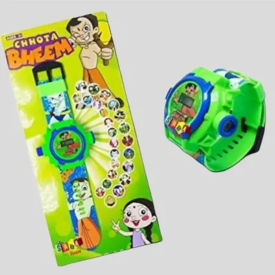 Chhota Bheem projector watch with 24 images for kids- Multi color