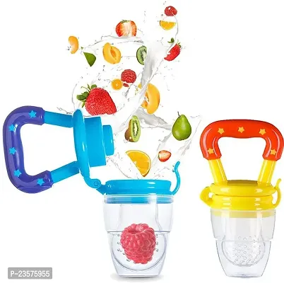 Baby Fruit  Vegetable Food Feeder Nipple (Pack of 2) Multicolor-thumb0