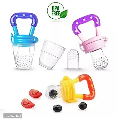 Medium Fresh Food Nibbler Fruit Feeder Nipple Pacifiers Bottles, (Pack of 1) Multicolor-thumb3