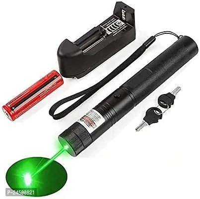 Rechargeable Green Laser Pointer Party Pen Disco Light 5 Mile + Battery + Charger + Keys Pack of 1-thumb0