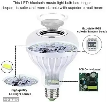 Music LED Bulb with Bluetooth Speaker RGB Self Changing Color pack of 1-thumb4