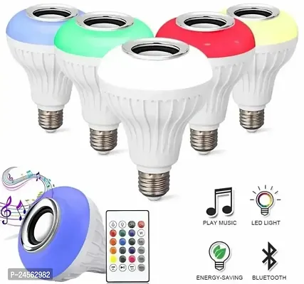 12w multi color Bluetooth controlled music disco type self changing color lamp flashlight music led light bulb pack of 1