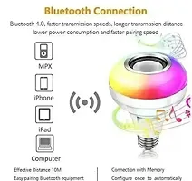 12w multi color Bluetooth controlled music disco type self changing color lamp flashlight music led light bulb pack of 1-thumb1